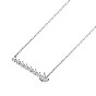 TINYSAND 925 Sterling Silver Shining Cubic Zirconia Arrow Pendant Necklaces, with Lobster Claw Clasps, 22.5 inch (including 1in adjustable chain), Packing Size: 9.5x9x2.7
