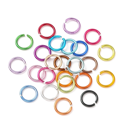 7224Pcs 24 Colors Aluminum Open Jump Rings, Round Ring