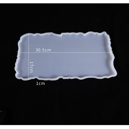 Moules en silicone pour plateau de fruits rectangle ondulé, pour la résine UV, fabrication artisanale de résine époxy