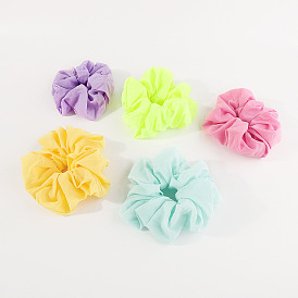 Fashion Macaron Color Elastic Hair Tie - Simple Solid Color Large Elastic Band.