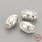 925 Sterling Silver Beads, Oval