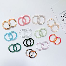 Retro Acrylic Vinegar Ring, Minimalist Fashion Non-fading Girl Personality Transparent Colorful Finger Ring.