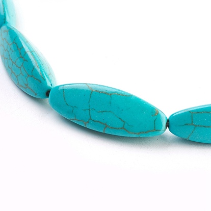 Synthetic Turquoise Beads, Mixed Shapes, Dyed, 7~30x8~10mm, Hole: 1mm, about 12strands/kg