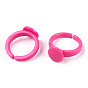 Manchette composants de l'anneau acrylique coloré, pour les enfants, 14mm, Plateau: 9 mm