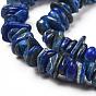 Natural Lapis Lazuli Stone Bead Strands, Chip, 4~10x4~6x2~4mm, Hole: 1mm, about 210pcs/strand, 35.4 inch