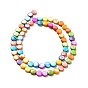 Dyed Natural Freshwater Shell Beads Strands, Flat Round