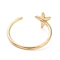 Латунная звезда с открытым манжетным кольцом для женщин, без кадмия и без свинца