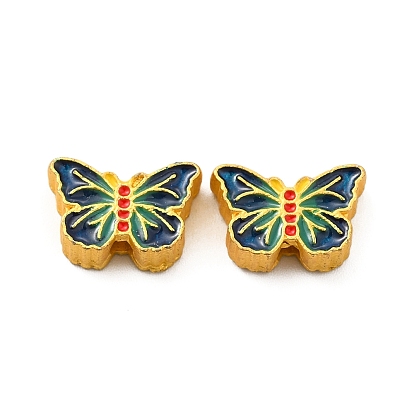 Perlas de esmalte de la aleación, sin plomo y el cadmio, mariposa