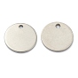 304 Stainless Steel Charms, Stamping Blank Tag, Flat Round