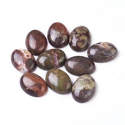 Cabochons de pierres précieuses à dos plat, ovale