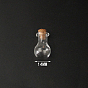 Mini contenedores de cuentas de botella de vidrio de borosilicato alto, deseando botella, con tapón de corcho, rondo