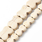 Synthetic Turquoise Dyed Beads Strands, Bone
