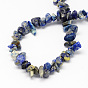 Natural Lapis Lazuli Stone Bead Strands, Chip, 4~10x4~6x2~4mm, Hole: 1mm, about 210pcs/strand, 35.4 inch