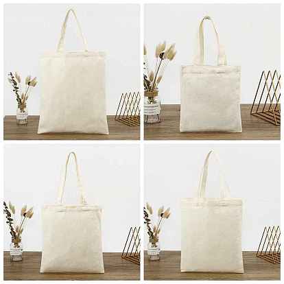 Cotton Cloth Blank Canvas Bag, Vertical Tote Bag for DIY Craft