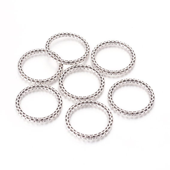 Tibetan Style Linking Rings, Circle Frames, Lead Free and Cadmium Free, Rondelle