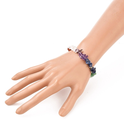 Chakra bijoux, bracelets extensibles de perles de pierres précieuses naturelles