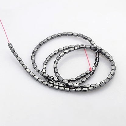 Electroplate Non-magnetic Synthetic Hematite Beads Strands, Cuboid, 4x2x2mm, Hole: 1mm, about 119pcs/strand, 15.7 inch