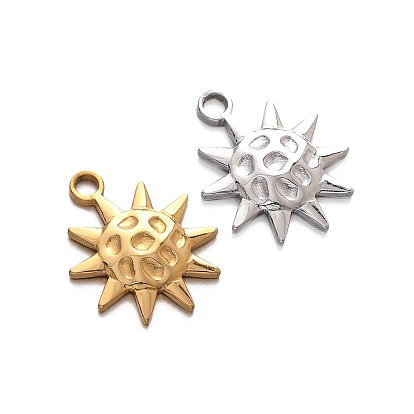 304 Stainless Steel Pendants, Sun Charm