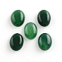 Vert agate cabochons de pierres précieuses naturelles, ovale