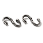 Style tibétain 304 fermoirs serpent en acier inoxydable en forme de s, fermoirs crochet en S