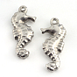 Sea Horse 201 Stainless Steel Pendants, 20x9.5x3.5mm, Hole: 1.5mm