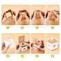 PandaHall Elite Retro Cardboard Gift Favor Boxes, Paper Candy Drawer Boxes, with Polyester Handles, Square with Heart to Heart