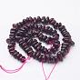 Natural Garnet Beads Strands, Chips, 6~12x5~8mm, Hole: 1mm, about 16 inch