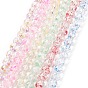 Baking Painted Transparent Glass Bead Strands, Round