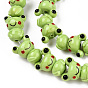 Handmade Bumpy Lampwork Beads Strands, Frog