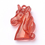 Transparent Acrylic Pendants, Unicorn