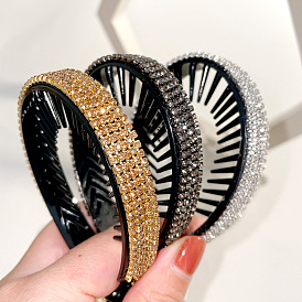 Accesorios brillantes para el cabello para mujer: soporte para cola de caballo con cuentas de diamantes y decoración de borlas.