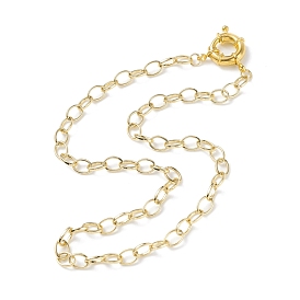 6mm Brass Cable Chains Necklace for Men Women, Spring Ring Clasps Necklace