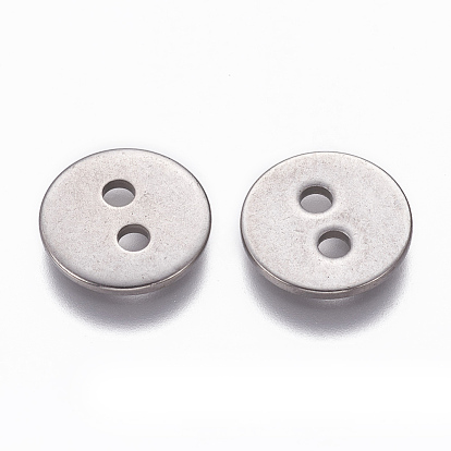 201 кнопки из нержавеющей стали, 2-луночное, плоско-круглые