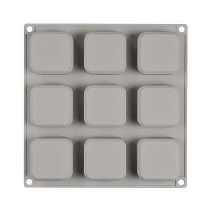 DIY Soap Food Grade Silicone Molds, for Handmade Soap Making, 9 Cavities, Square