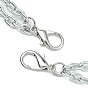 Aluminum Cable Chain Boot Strap Chains, with Tibetan Style Alloy Pendants, Heart/Butterfly/Angel