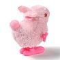 Wind Up Rabbit/Chick Dolls, Novelty Jumping Gag Toy, Plush Chick Toys for Easter Party Favors