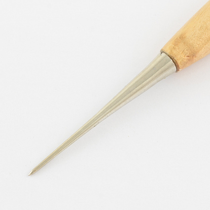 Из нержавеющей стали шарик шила, с деревянной ручкой, 120x16 мм , штифт: 0.55~9.2 мм