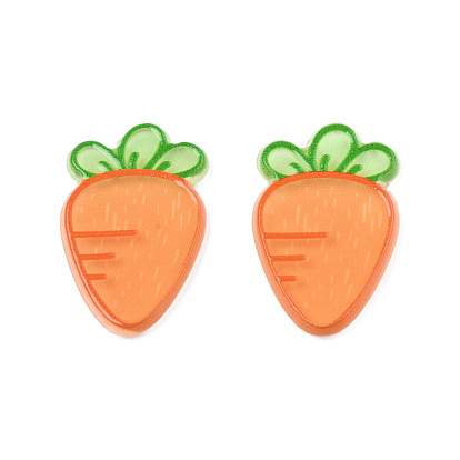 Printed Acrylic Cabochons, Carrot
