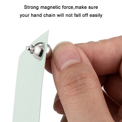 Латунные магнитные застежки с петлями, 14x8 мм, отверстие : 2 мм, Перейти кольцо: 4x0.7 мм