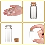 Шарик контейнеры Стеклянная банка, с пробкой, бутылка желаний, прозрачные, 22x62 мм