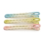 Oval Spray Painted Iron Alligator Hair Clips for Girls
