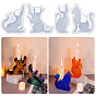 Moules en silicone pour chandelier en forme de chat, jolis, moules en résine pour bougeoirs, Moule de moulage en résine époxy bricolage pour bougies coniques, moule pour bougeoir