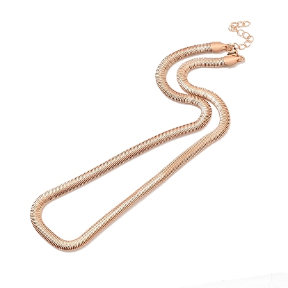 Rack Plating Brass Herringbone Chains Necklace for Men Women, Cadmium Free & Lead Free