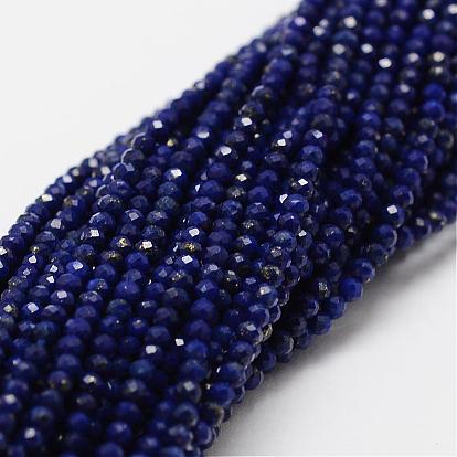Naturales lapis lazuli de hebras de cuentas, aa grado, facetados, rondo