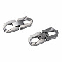 304 Stainless Steel Fold Over Clasps, Oval