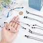 Gorgecraft 10Pcs Velet EyeGlass Necklace Strap, with 301 Stainless Steel & Rubber Findings, and Acylic Beads