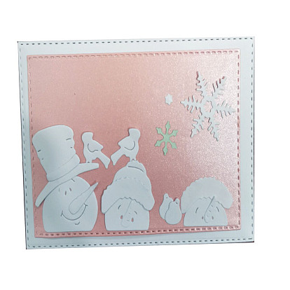Christmas, Carbon Steel Cutting Dies Stencils, for DIY Scrapbooking/Photo Album, Decorative Embossing DIY Paper Card, Snowman