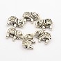 Tibetan Style Alloy Elephant Beads, 8.5x12x4mm, Hole: 0.8mm