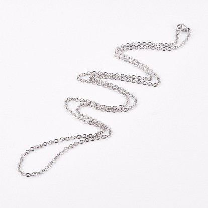 304 Stainless Steel Cable Chain Necklaces, with Lobster Clasps