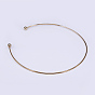 304 Stainless Steel Choker Necklaces, Rigid Necklaces, with Immovable Round Beads, 140x5-3/4 inch (14.5cm)